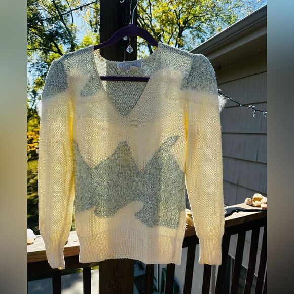 nannelle Sweaters - Nannelle vintage sweater (rayon, angora rabbit fur, linen) SZ S